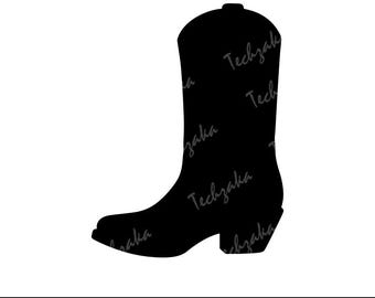 Bota de vaquero SVG, Bota de vaquero PNG, Clipart de bota de vaquero, Bota de vaquero occidental DXF, Archivo de corte, Diseño rústico de rodeo para Cricut y sublimación