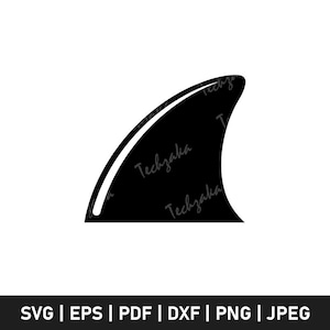 Shark Fin SVG File, Shark Fin Silhouette, Shark Fin PNG, Sea Life Clipart, Jaws Vector, Cricut Cut File, Summer Beach Digital Download