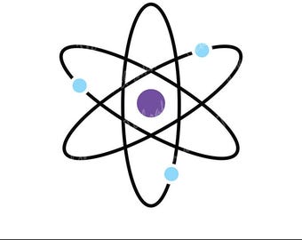 Atom SVG | Science Clipart | Chemistry SVG | Molecule SVG | Physics Icon | Atomic Symbol | Atom Vector | Science Icon | Instant Download