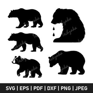 Bear svg bundle, Black bear svg files, Bear bundle svg bear svg file, Bear svg silhouette, Bears silhouette, Bear clip art, Bear jpg,