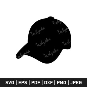 May include: A black silhouette of a baseball cap with a curved brim.