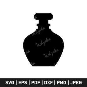 Perfume Bottle SVG, Perfume Silhouette, Fragrance Clipart, Cosmetic PNG, Beauty Product SVG Cut File for Cricut, Digital Download