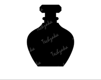 Perfume Bottle SVG, Perfume Silhouette, Fragrance Clipart, Cosmetic PNG, Beauty Product SVG Cut File for Cricut, Digital Download