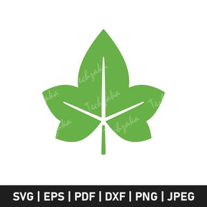 Puede incluir: Ilustración de una hoja verde con una estructura de venas detallada. La hoja es de un tono verde vibrante, sobre un fondo blanco. La imagen incluye el texto "Techzaka" y opciones de tipo de archivo: SVG, EPS, PDF, DXF, PNG y JPEG.