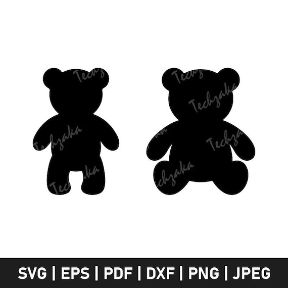 テディベア SVG ファイル | テディベア シルエット | テディベア テディベア SVG ファイル | テディベア シルエット | テディベア