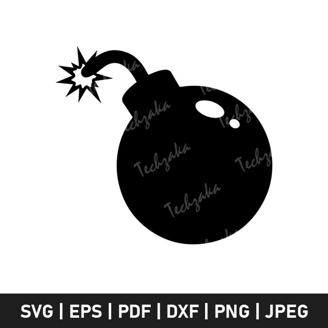 Bomb SVG File | Bomb Silhouette | Bomb PNG | Explosion Clipart ...