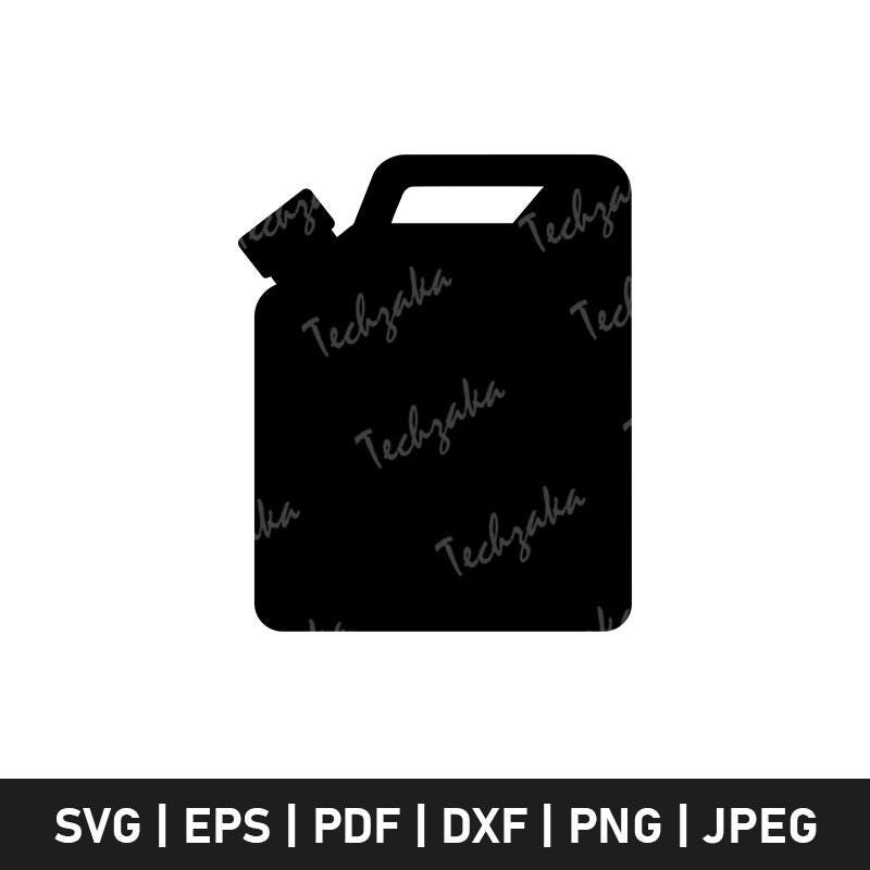 Tanica di benzina SVG, sagoma di contenitore di carburante, clipart di tanica di benzina, tanica di benzina SVG, benzina PNG, file di taglio del motor