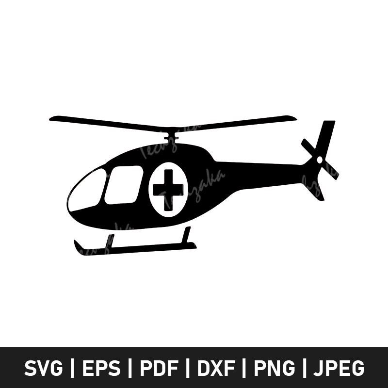 Medical Helicopter SVG, Air Ambulance SVG, Helicopter Silhouette, EMS ...
