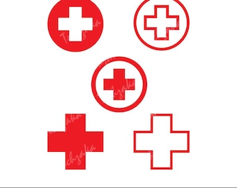 Medical Cross Svg Bundle | Red Cross Svg | First Aid Svg | Nurse Svg | Emergency Symbol | Hospital Cross Svg | Paramedic Svg | Vector, Png