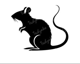 Rat SVG, Rat Clipart, Rat Vector, Rat Silhouette, Rat Illustration, Rat Cut File, Digital Download, Rat Graphic for Cricut & Sublimation