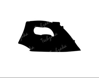 Ferro de passar roupa SVG, Silhueta de ferro, Clipart de lavanderia, Ferro PNG, Eletrodomésticos SVG, Vetor de ferro, Arquivo de corte Cricut, Download digital