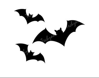 Halloween Bats SVG, Halloween Bat Silhouette, Bat Clipart, Flying Bats PNG, Spooky Bat SVG, Gothic Vector, Cricut Cut File, Digital Download
