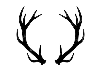 Elk Antlers Svg, Elk Antlers Silhouette, Deer Horn Vector, Hunting Clipart Png, Wildlife Antler Cut File for Cricut & Sublimation Designs