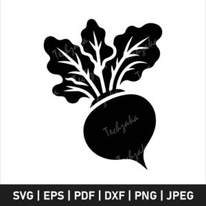 Radish SVG | Radish Silhouette | Root Vegetable SVG | Farmers Market SVG | Kawaii Radish Svg | Radish Clipart | Cricut & Sublimation