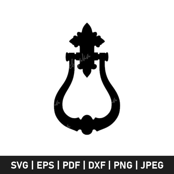 Door Knocker Svg, Vintage Door Hardware Svg, Ornamental Knocker