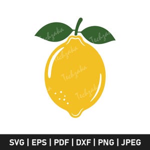 Cute Lemon Svg File, Lemon Silhouette, Lemon Clipart, Lemon Cricut Svg, Lemon Png, Lemon Printable, for Sublimation & Crafts