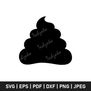 Poep Svg-bestand, poep silhouet, kak Clipart, schattige Emoji Svg Cut-bestand voor Cricut-bestand, toilet Humor badkamer Decor Png Dxf Eps