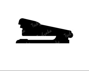 Grampeador SVG, Silhueta de Grampeador de Escritório, Clipart de Papelaria, Material Escolar SVG, Grampeador PNG, Arquivo de Corte de Ferramenta de Papel, Design de Trabalho, DXF, EPS