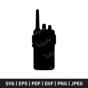 Walkie Talkie Svg, Walkie Talkie Silhouette, Radio Communication Clipart, Police & Military Radio Png, Digital Download for Cricut, Laser