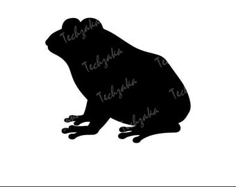 Archivo SVG de rana / Silueta de rana / Rana PNG / Clipart de rana linda para Cricut / Archivo de corte de silueta de anfibio divertido / Sapo SVG para manualidades