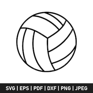 Volleyball Svg, Volleyball Outline Svg,  Volleyball Outline Png, Svg Volleyball Silhouette, Volleyball Png, Cricut Cut File, Eps, Pdf, Dxf,