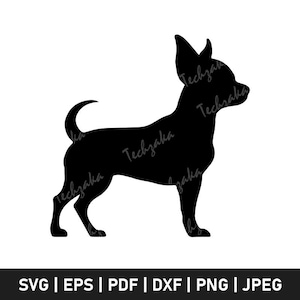 Cute Chihuahua SVG, Chihuahua Dog SVG, Chihuahua Silhouette, Dog Lover SVG, Pet Svg, Chihuahua Clipart, Funny, Mom, Face, Svg Files Cricut
