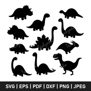 Niedliches Dinosaurier-Svg-Bundle - Dinosaurier-Silhouette, T-Rex-Svg, Dino-Svg, Baby-Dinosaurier-Png, Dinosaurier Clipart, Dinosaurier Cricut-Cut-Dateien