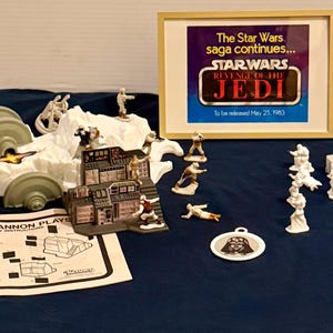 Vintage 1982 Star Wars Kenner Micro Collection Hoth Lot – Han on Tauntaun, AT-AT, Die-Cast Figures – Empire Strikes Back