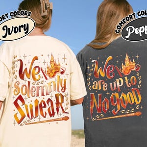 Funny Bestie Wizard Shirt Comfort Colors, We Solemnly Swear Up To No Good Shirt, Funny Matching Theme Park Tee