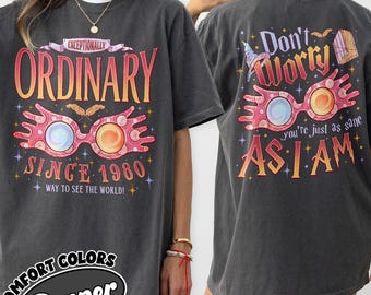 Magical Glasses Wizard Movie Shirt Comfort Colors, Exceptionally Ordinary Wizard T Shirt, Wizarding School Tee, Sane As I Am