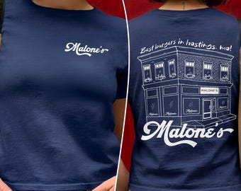 Off Campus Hockey Romance Diner Baby Tee, Malone's Bar Briar University Youth TShirt, Best Burgers Hastings MA, Hockey Bookish Gift