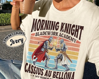 Morning Knight Red Rising Book Comfort Colors Shirt, Cassius Au Bellonatshirt, My Honor Remains, Fantasy Book Merch