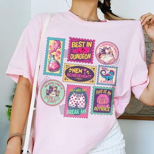Dungeon Crawler Carl Stamps Sweatshirt, New Achievement TShirt, Princess Donut Mongo Tee, Sci-Fi Book Lover, Booktok Fantasy Book Shirt image 4