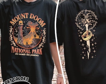 Mount Doom National Park LOT Ring Shirt Comfort Colors, Volcanic Monument Tshirt, Middle Somewhere Tee, Dark Lord Fantasy Reading