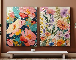 Kit Pittura Per Numeri Per Adulti – Fiore Piccolo Su Tela Fai Da Te, Attività Antistress, Regalo Creativo