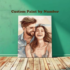 Custom Paint by Number Kits DIY Color Paint by Numbers Personalized Canvas Paint Number Custom Dog Portrait Mothers Day Gift Anniversary