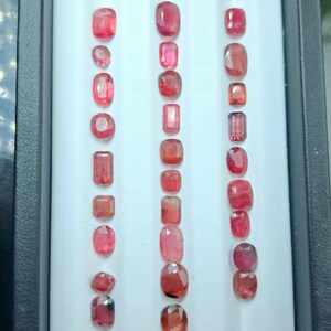 Natural ruby light tourmaline