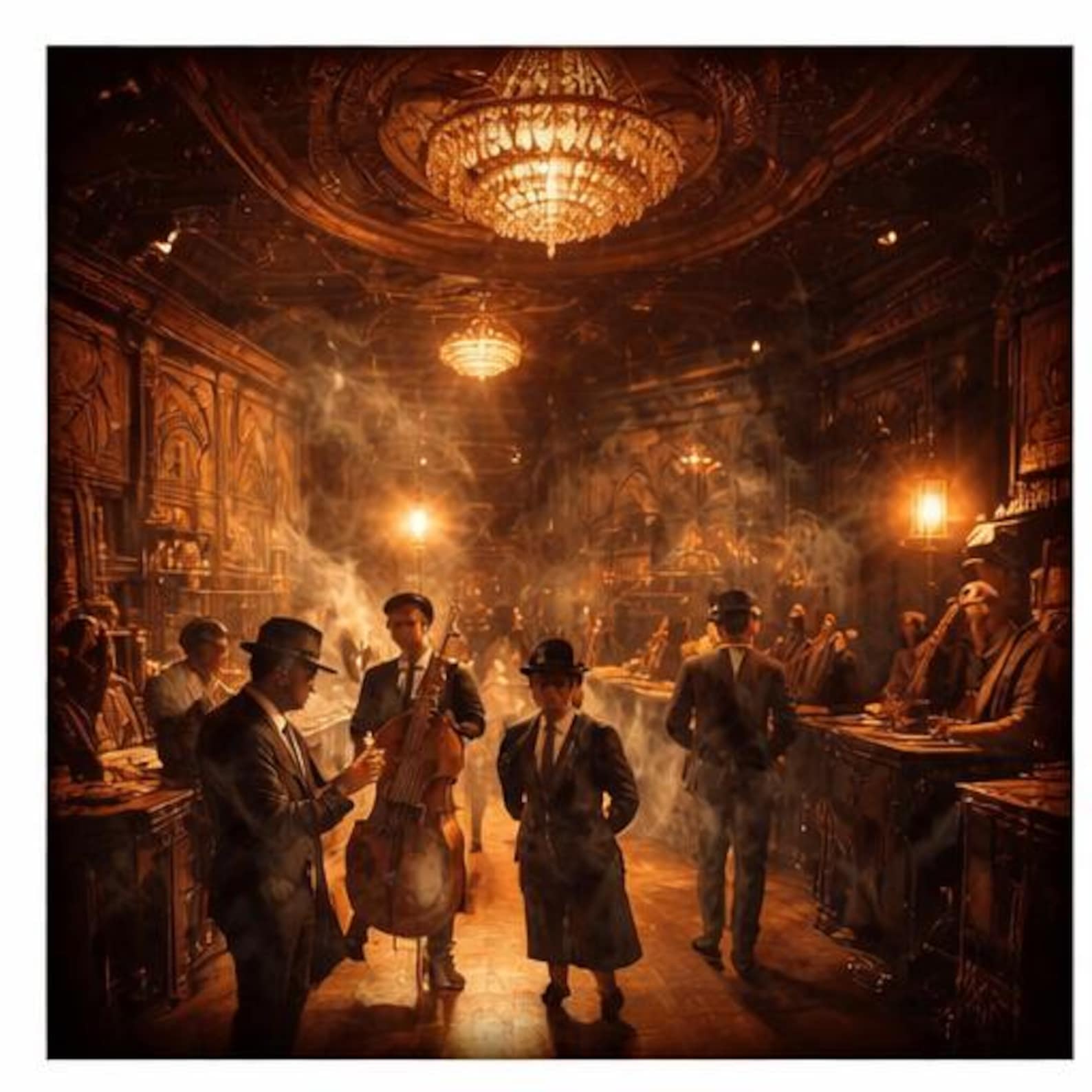 Speakeasy Wall Art Set, Vintage Bar Decor, Game Room Prints (digital ...