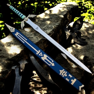 Handcrafted Legend of Zelda Master Sword Replica – Full Tang Skyward Sword with Sheath | Perfect Cosplay Prop & Gamer Gift for Him