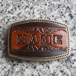 Leather "Name" Buckle-Made to be personalized with up to 5 letters