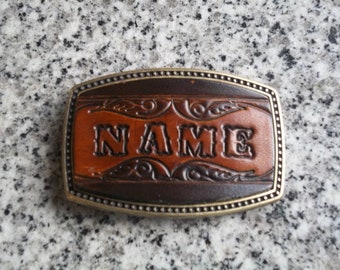 Leather "Name" Buckle-Made to be personalized with up to 5 letters