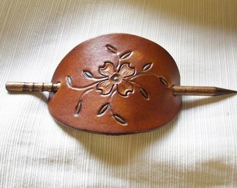 leather and stick hair accessories