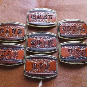 Leather Name Buckle-Made to be personalized with up to 5 letters image 6