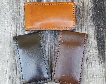 Handmade Leather Magnetic Money Clip
