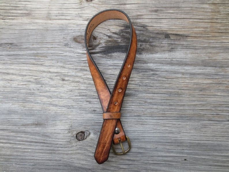 Child's Leather Belt with Brindle Finish Etsy