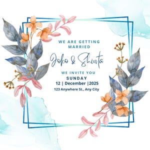 Watercolor Wedding Invitation