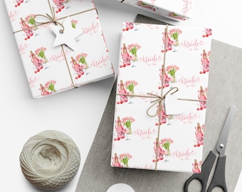 Bride to Be Wrapping Paper | Pink Champagne Gift Wrap | Bachelorette Party Gift Paper | Bridal Shower Wrapping Sheet | Wedding Decor