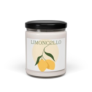 Limoncello Scented Soy Candle, Aromatherapy, Home Decor, Gift for Her, Skincare Routine, Relaxation, Citron Fragrance