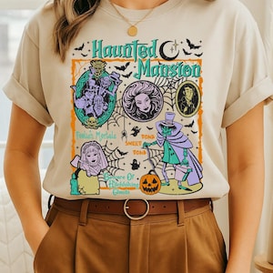 Retro Coquette Disney Haunted Mansion Shirt, Welcome Foolish Mortals, Hitchhiking Ghost, Disney Girl Trip Shirt, Disney Halloween Th-vtn-169