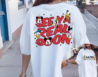 See Ya Real Soon Disney World Mickey Mouse Shirts, Disney Vacation Runaway Railway Shirt, Disney Parks Shirt, Disney Aesthetic